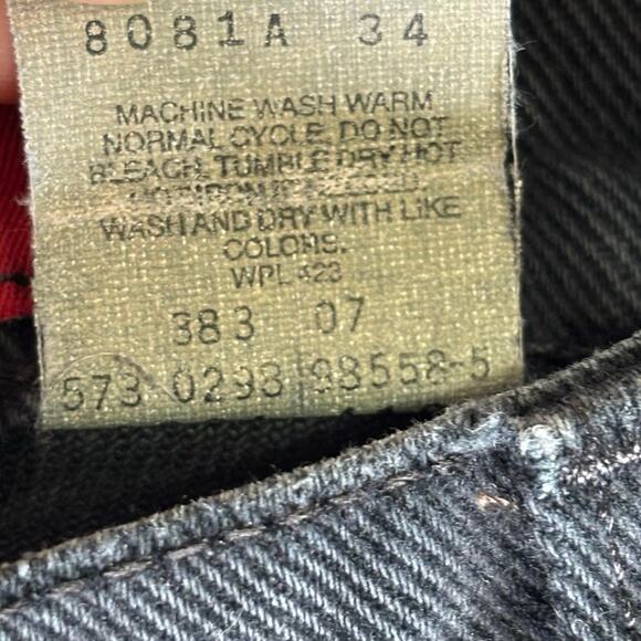 Levi’s Silvertab Black Jeans Loose Denim Pants Size 7 28x31 Vintage Y2K 90s USA - Picture 9 of 13